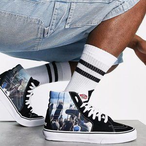 Vans Men's MOCA Frances Stark Sk8-Hi Sneaker In Black Size 12